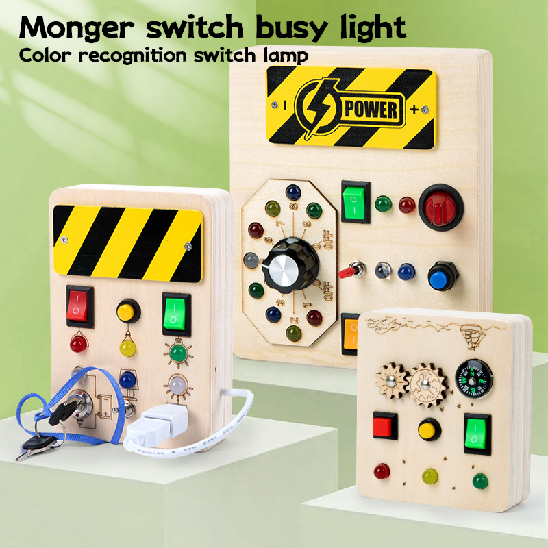 Montessori Wooden Busy Board Toddler - Tablero de Actividades Montessori, Juguetes Sensoriales