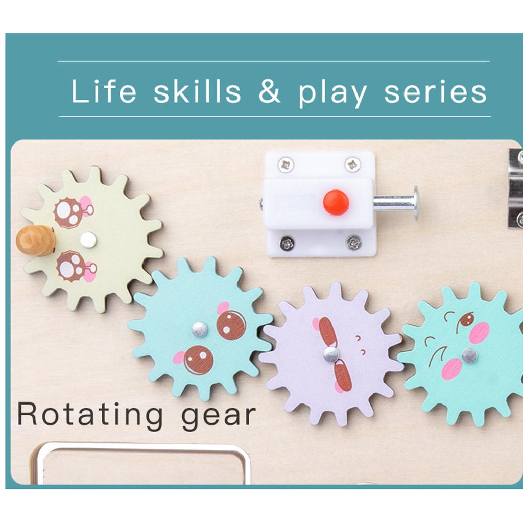 Tablero de actividades para ni - Montessori Wooden Busy Board Toddler reseña y precio