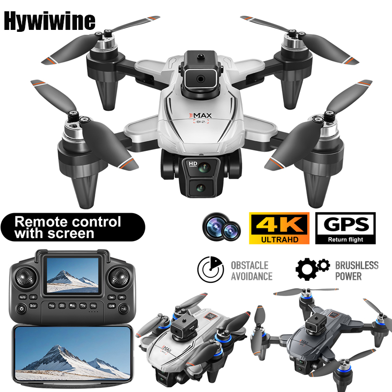 Dron GPS RC con pantalla 4K pr - Fpv Brushless Rc Drone 4K reseña y precio